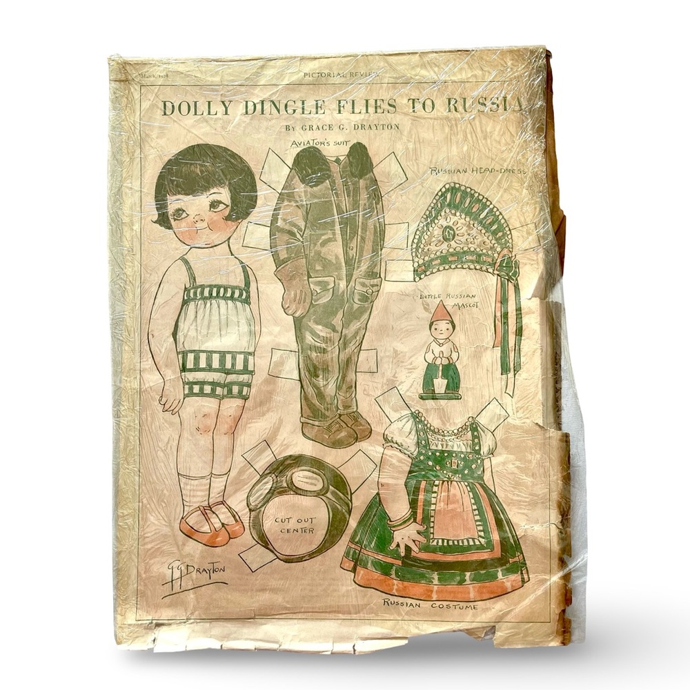 Vintage Collectible Paper Doll Ephemera Bundle, Wrapping Paper, Uncut placemats - Picture 7 of 13